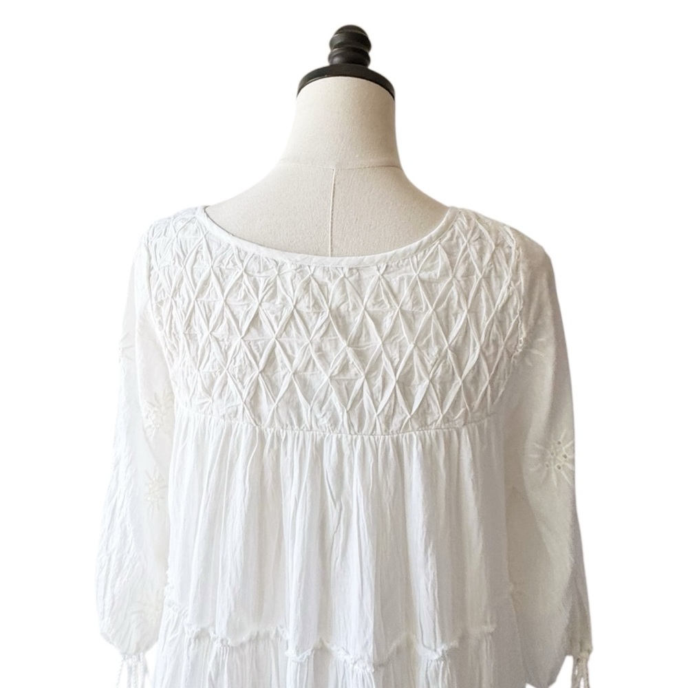 Sundance Talisman Frederico Tiered Dress in White | SMALL/MEDIUM NWT - Picture 6 of 15